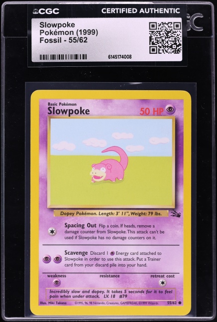 how much is a slowpoke pokemon card worth Pokemon Slowpoke 66/90 CGC 9 – Zapp! Comics main image 0