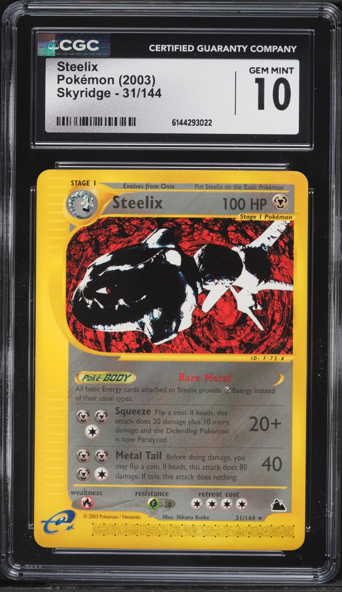 2003 Pokemon Skyridge Steelix #31 CGC 10 GEM MINT
