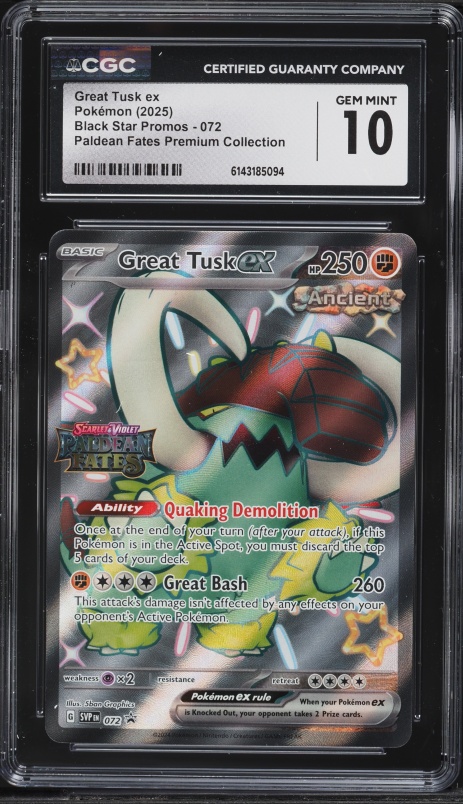 great tusk pokemon card POKÉMON GAME sv4a 330/190 SSR ex Colorless Lunge Out (30) Fighting great tusk ex pokemon card