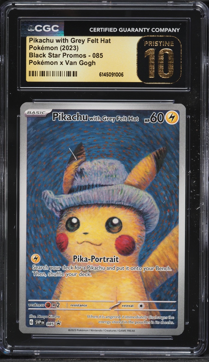 2023 Pokemon SV Promo Van Gogh Full Art Pikachu With Grey Felt Hat #85 CGC 10 PRISTINE