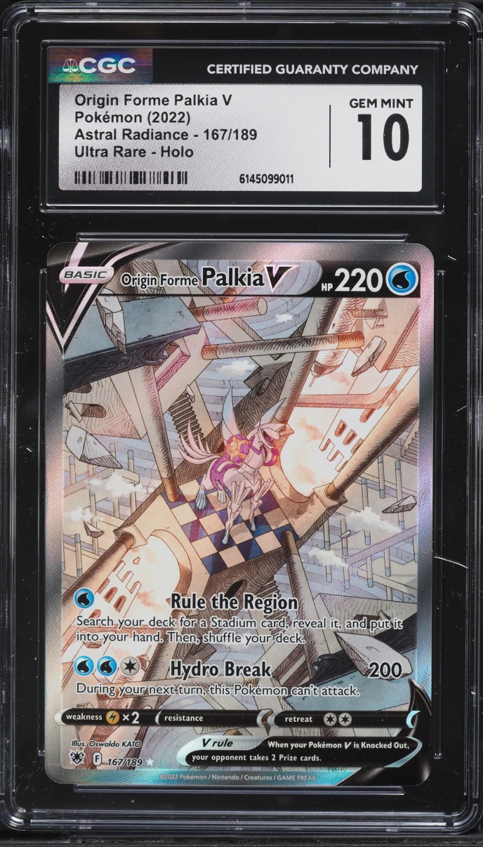 2022 Pokemon Sword & Shield Astral Radiance Alt Art Origin Forme Palkia V #167 CGC 10 GEM MINT