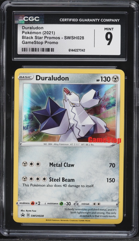 2021 Pokemon Black Star Promos GameStop Promo Duraludon #SWSH028 CGC 9 MINT