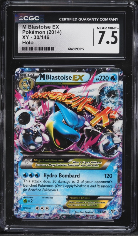 2014 Pokemon XY Holo M Blastoise EX #30 CGC 7.5 NRMT+