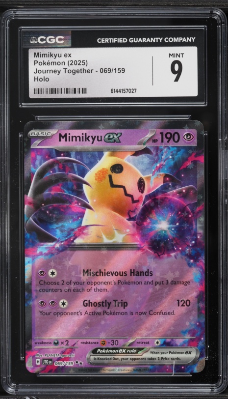 2025 Pokemon Scarlet & Violet Journey Together Holo Mimikyu EX #69 CGC 9 MINT