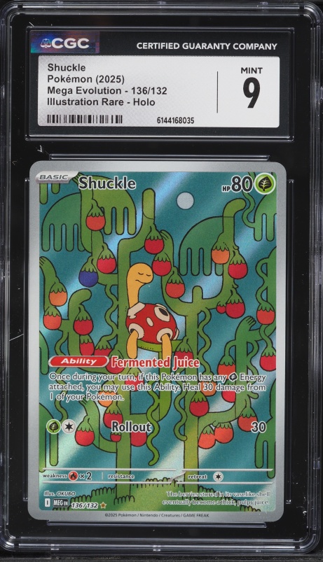 2025 Pokemon Mega Evolution IR Shuckle #136 CGC 9 MINT