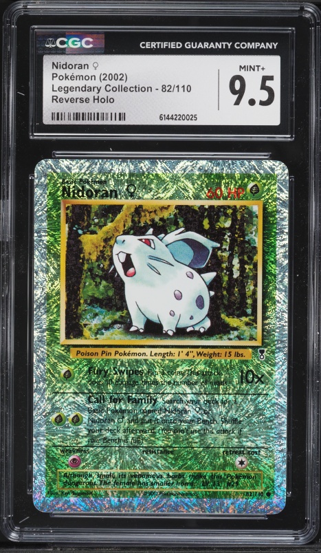 1995 nidoran pokemon card value Nidoran 55/102 Base Set Pokemon TCG Card In Protective Penny Sleeve – The  Game Experts