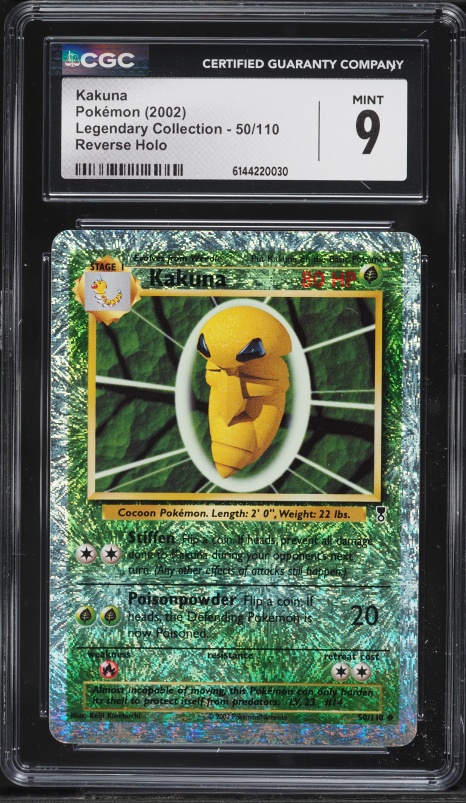 1999 Pokemon Base Set Shadowless Kakuna #33 PSA 9 MINT on Fanatics