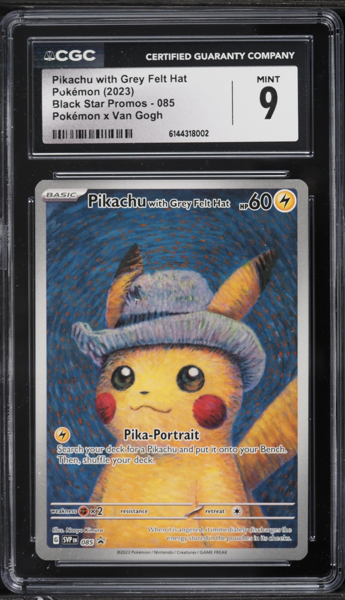 2023 Pokemon SV Promo Van Gogh Full Art Pikachu With Grey Felt Hat #85 CGC 9 MINT