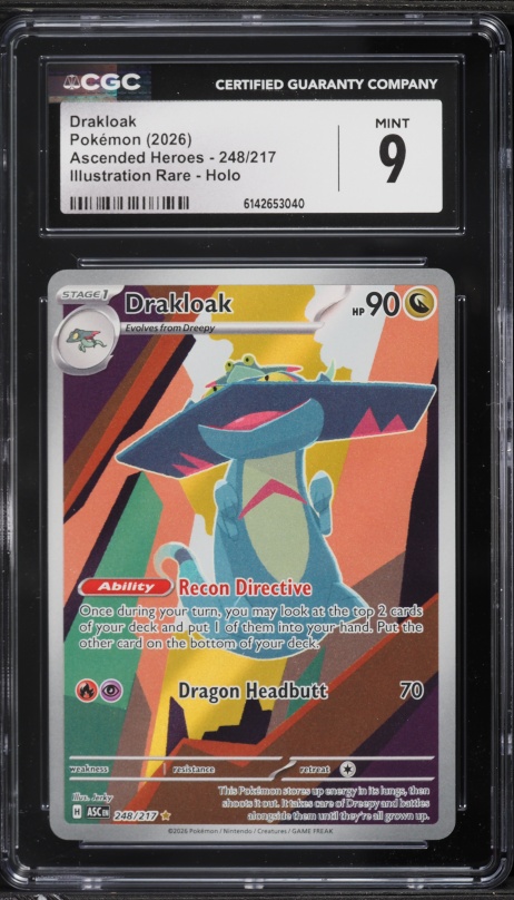 2026 Pokemon Mega Evolution Ascended Heroes IR Drakloak #248 CGC 9 MINT