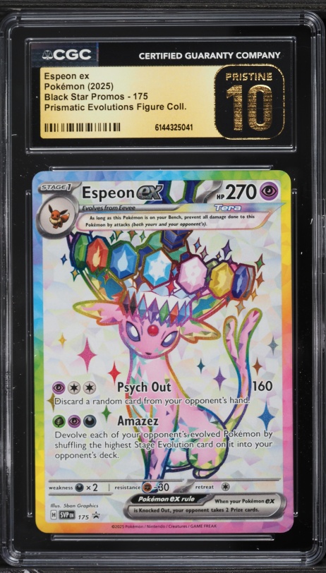 Pokemon 2025 Black Star Promo ESPEON EX #175 AGS 10