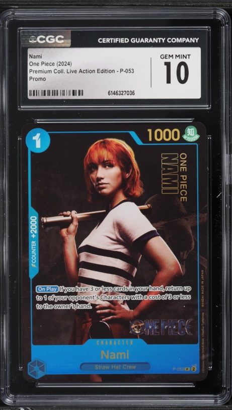 2022 One Piece Premium Live Action Nami #P-053 BGS 9.5 GEM MINT on