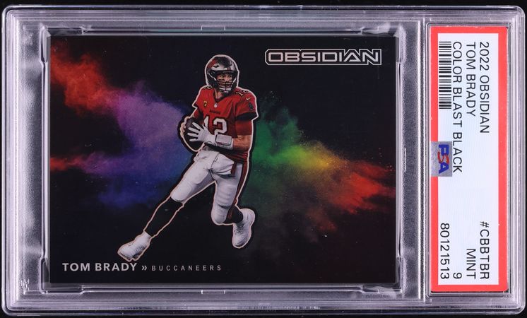 2022 Panini Obsidian Color Blast Black Tom Brady #CBB-TBR PSA 9 MINT