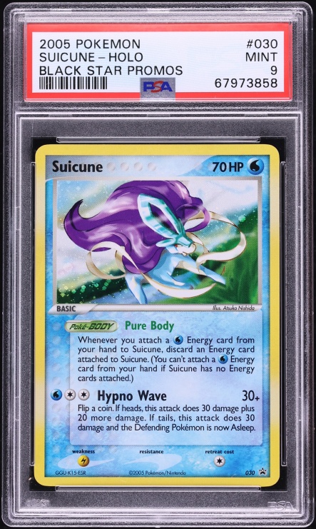 2005 Pokemon EX Black Star Promo Holo Suicune #30 PSA 9 MINT