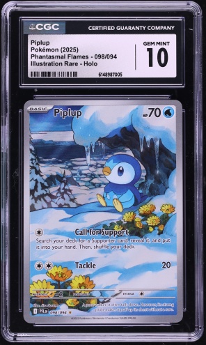 2025 Pokemon Japanese Mega Inferno X Art Rare Piplup #85 CGC 10