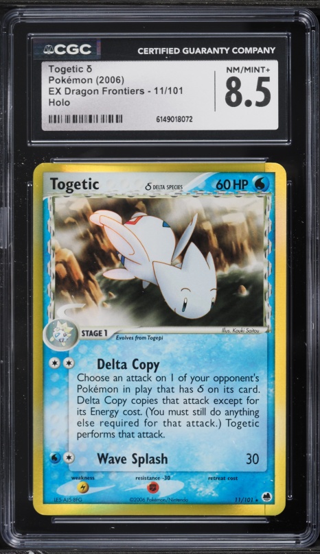 2006 Pokemon EX Dragon Frontiers Holo Togetic #11 CGC 8.5 NM-MT+