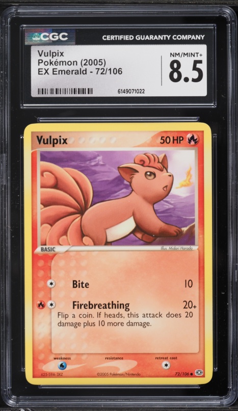 2025 Pokemon Japanese Mega Brave AR Vulpix #67 CGC 10 PRISTINE on