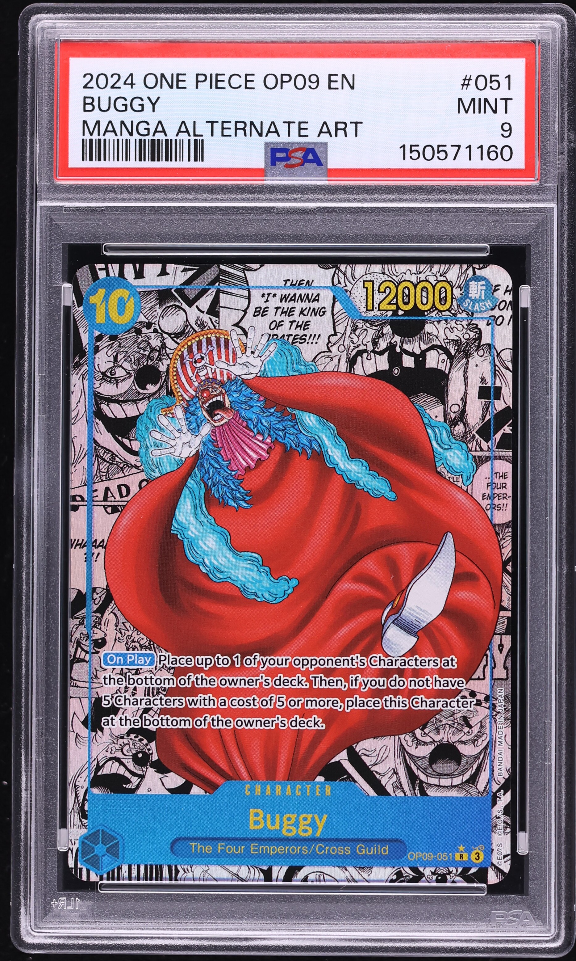2024 One Piece Emperors In The New World Manga Alt Art Buggy #OP09 