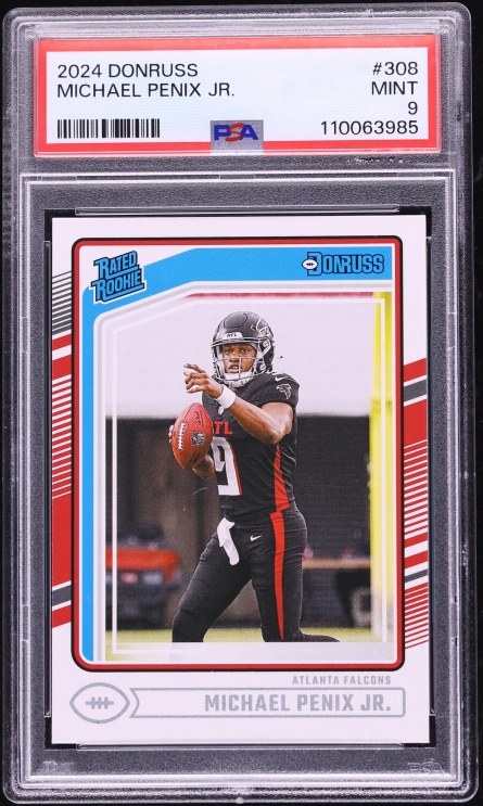 2024 Donruss Football Michael Penix Jr. ROOKIE #308 PSA 9 MINT