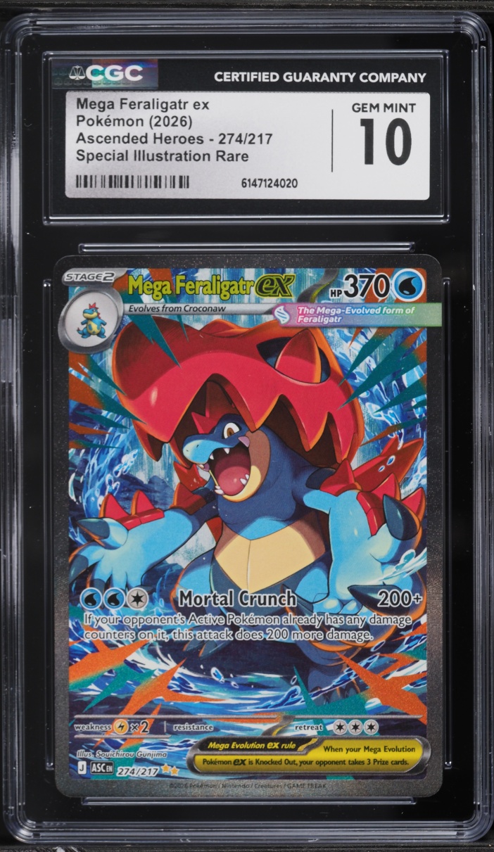 2026 Pokemon Mega Evolution Ascended Heroes SIR Mega Feraligatr ex #274 CGC 10 GEM MINT