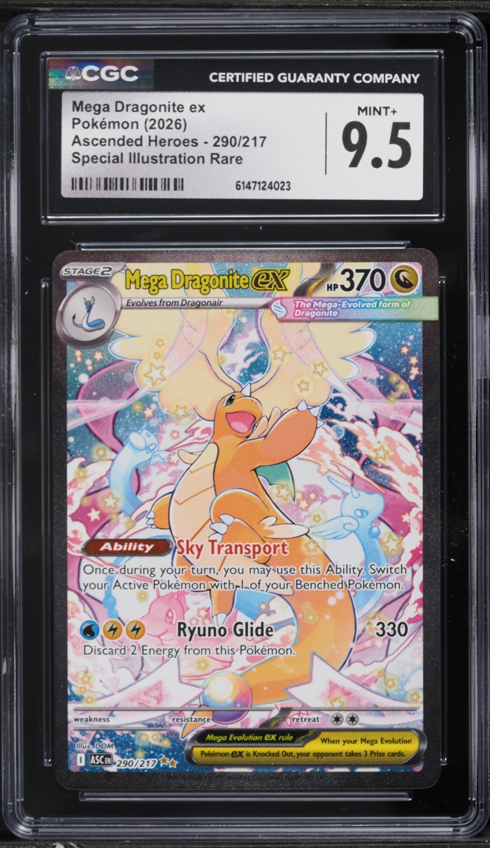 2026 Pokemon Mega Evolution Ascended Heroes SIR Mega Dragonite Ex #290 CGC 9.5 MINT+