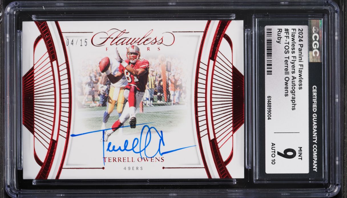 Ruby Terrell 2024 Panini Flawless Flyers Ruby Terrell Owens AUTO /15 #FF-TOS CGC 9 ...