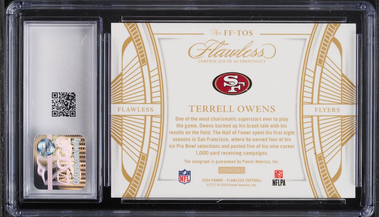 Ruby Terrell 2024 Panini Flawless Flyers Ruby Terrell Owens AUTO /15 #FF-TOS CGC 9 ...