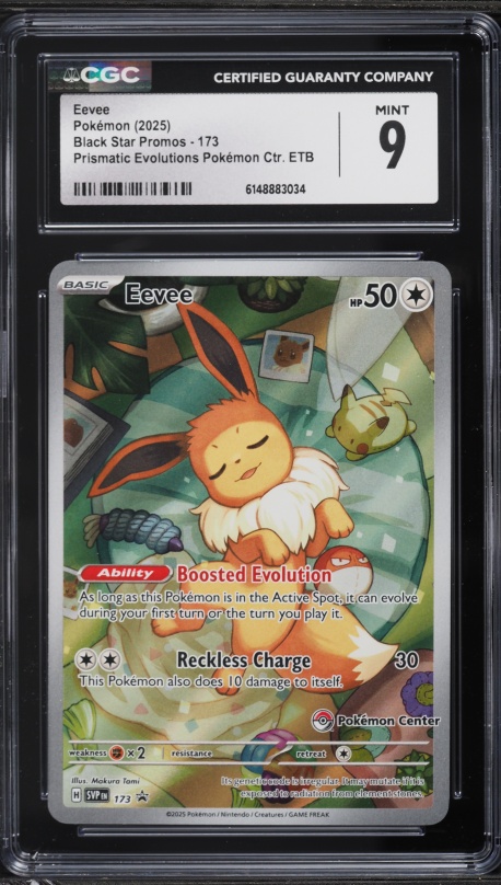 2025 Pokemon SVP EN-SV Black Star Promo Eevee #173 Prismatic Evolutions Etb PSA 9 2025 Pokemon SVP EN-SV Black Star Promo Eevee #173 Prismatic Evolutions Etb PSA 9