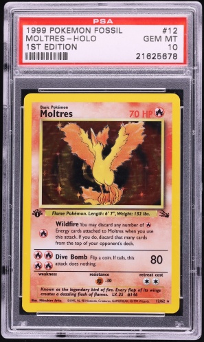 1999 moltres pokemon card 14/99 Next Destinies Holo Rare NM Commemorate your favorite tabletop game with this Moltres 1999 Pokemon Fossil Holo Rare #12 PSA Authenticated 8 Card Pokemon | Other | Moltres