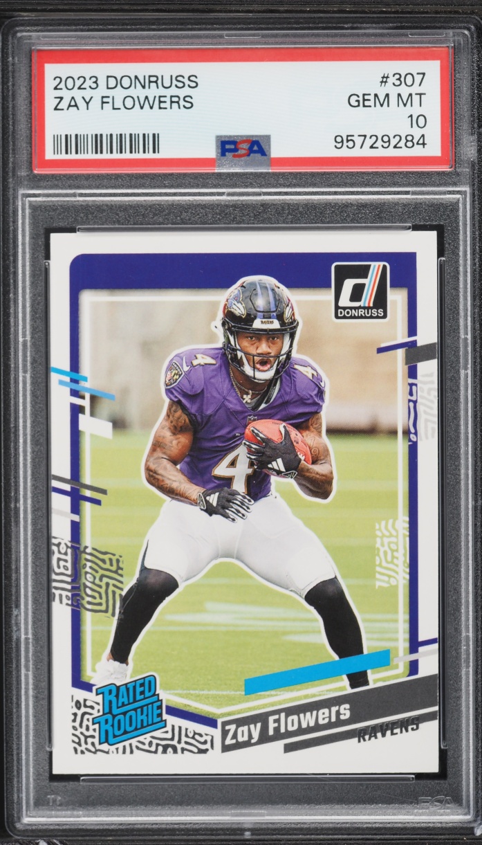2023 Donruss Football Zay Flowers ROOKIE #307 PSA 10 GEM MINT