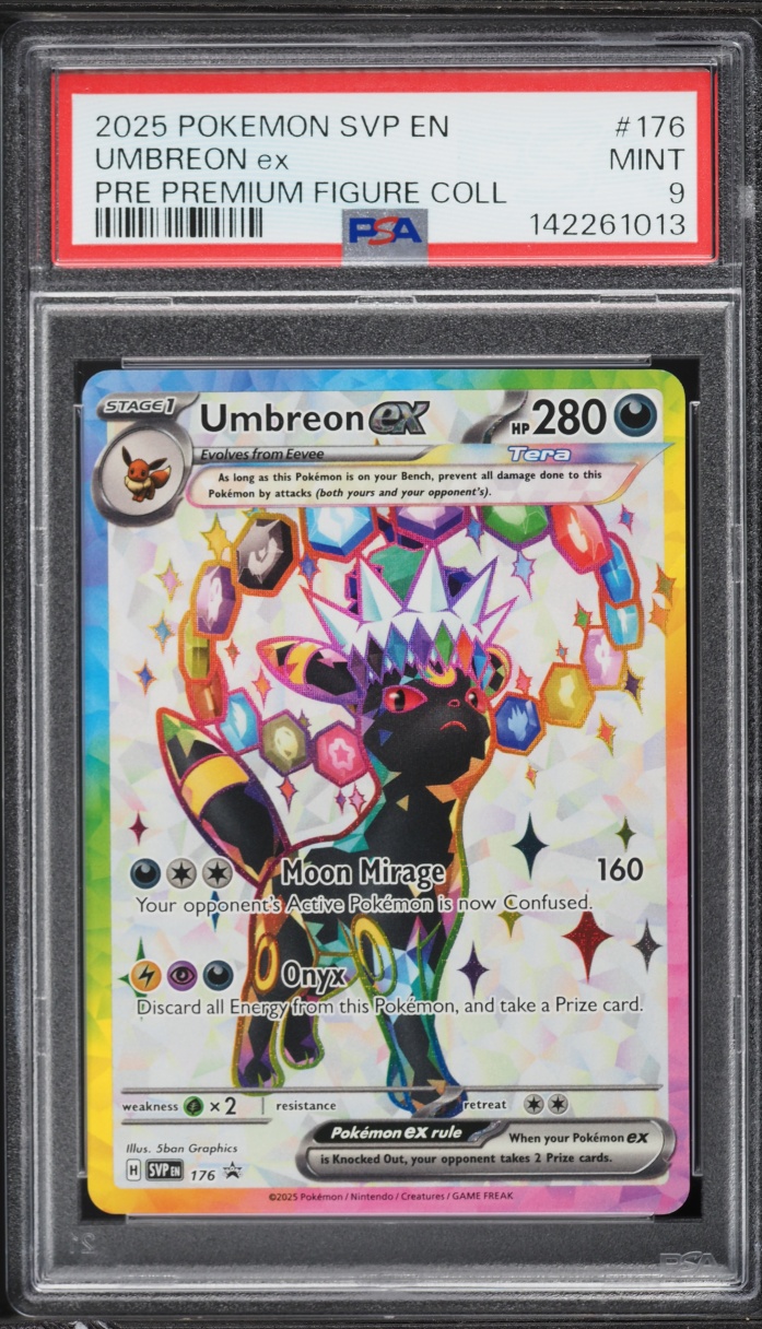 2025 Pokemon SV Promo Prismatic Evolutions Figure Full Art Umbreon EX #176 PSA 9 MINT