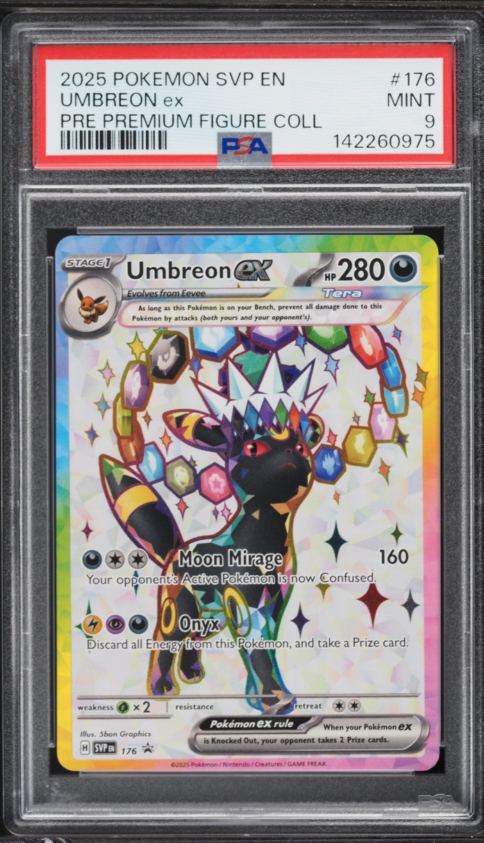 2025 Pokemon SV Promo Prismatic Evolutions Figure Full Art Umbreon EX #176 PSA 9 MINT