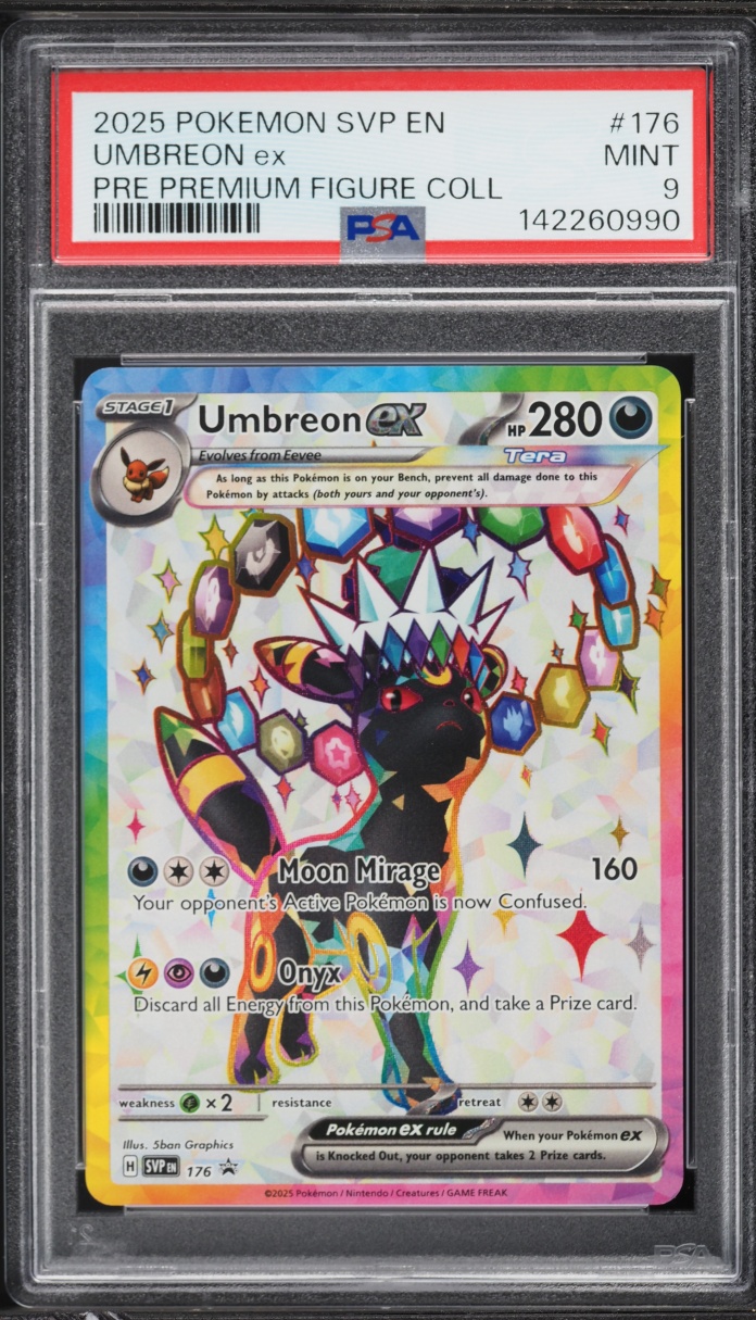 2025 Pokemon SV Promo Prismatic Evolutions Figure Full Art Umbreon EX #176 PSA 9 MINT