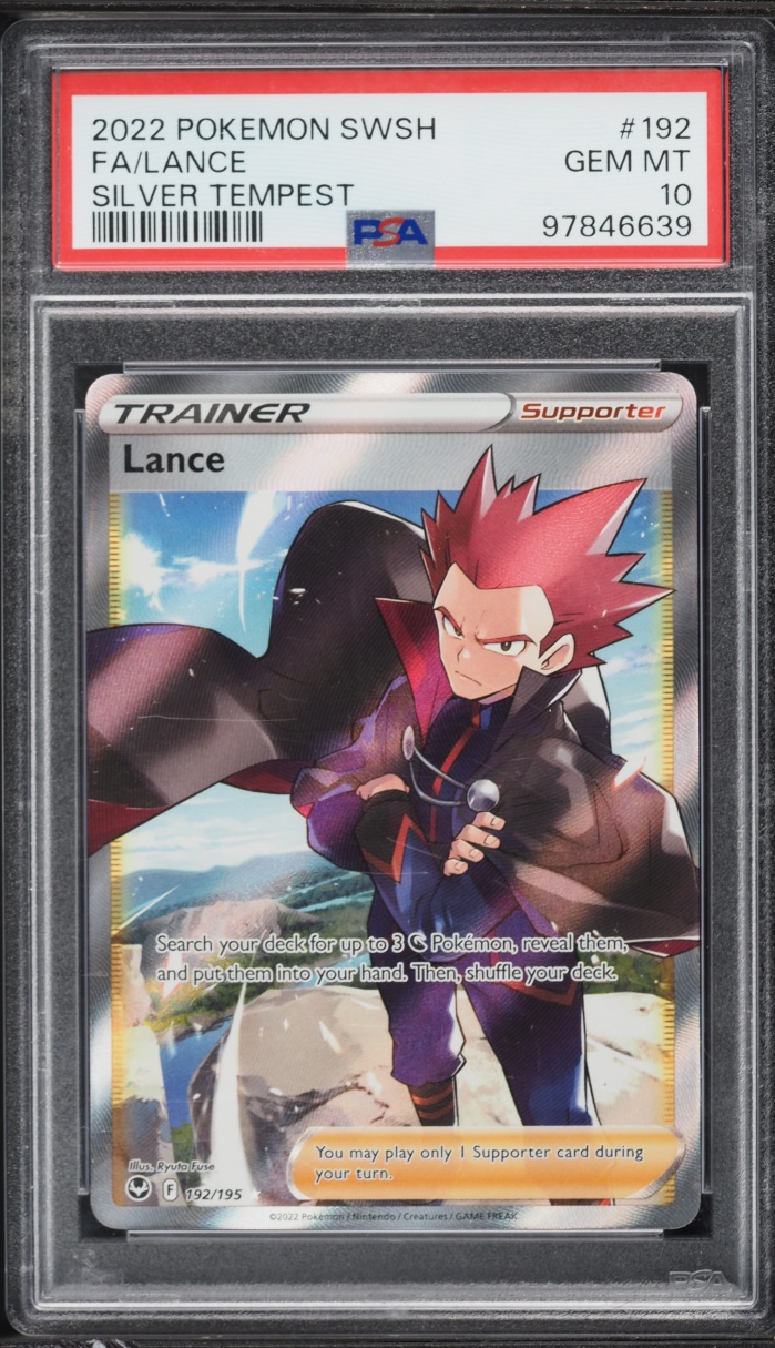 2022 Pokemon Sword & Shield Silver Tempest Full Art Lance #192 PSA 10 GEM MINT