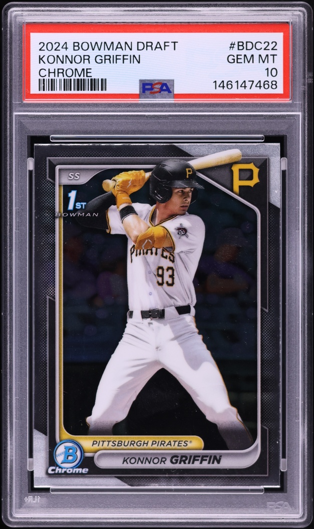 2024 Bowman Chrome Draft Konnor Griffin PROSPECT #BDC-22 PSA 10 GEM MINT