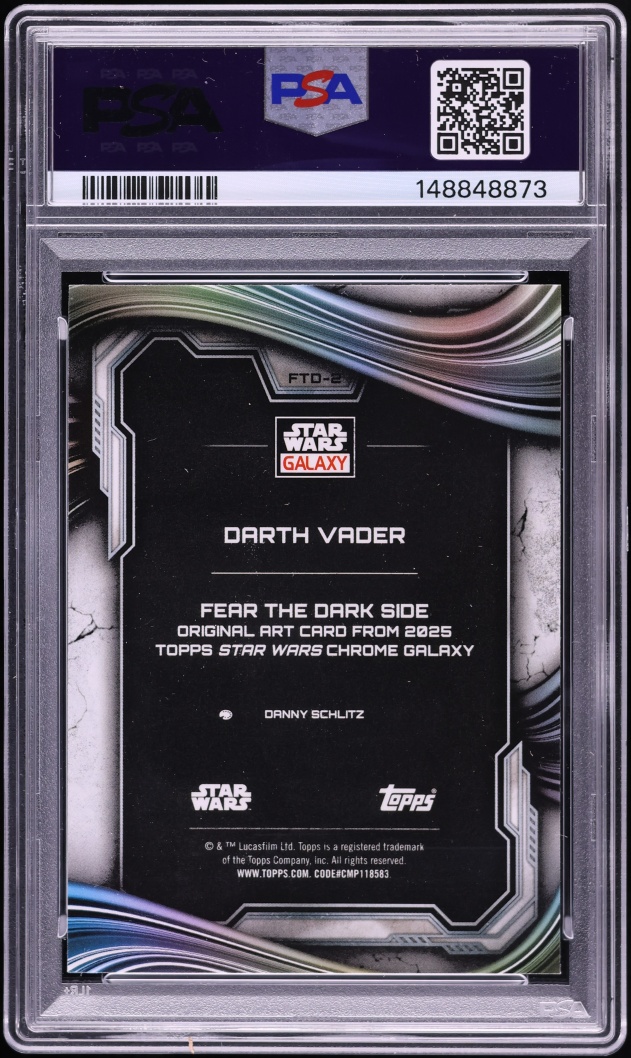 2025 Topps Chrome Star Wars Galaxy Fear the Dark Side Darth Vader #FTD-2 PSA 10 GEM MINT