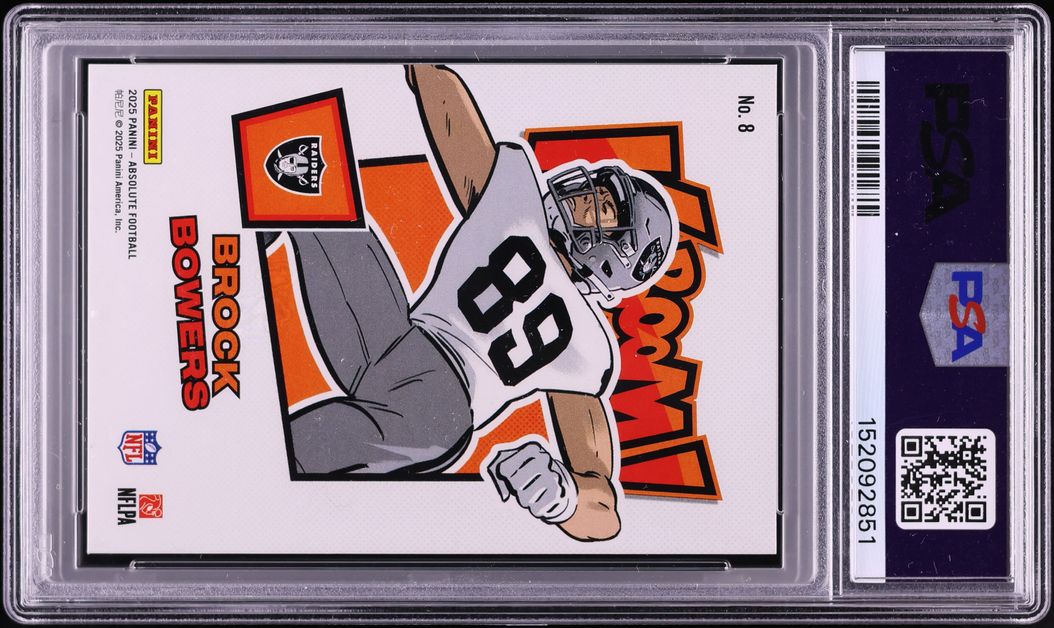 2025 Absolute Kaboom Horizontal Gold Brock Bowers /10 #8 PSA 9 MINT