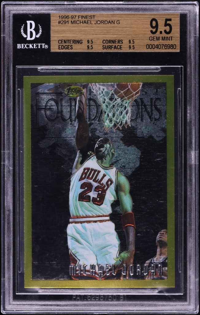 1996 Finest Gold Michael Jordan #291 BGS 9.5 GEM MINT
