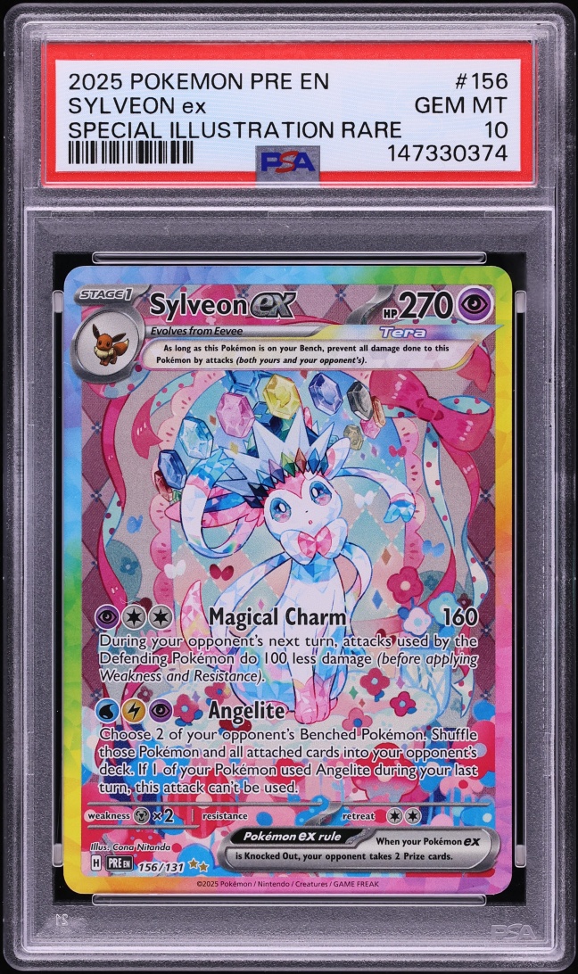 2025 Pokemon Scarlet & Violet Prismatic Evolutions SIR Sylveon ex #156 PSA 10 GEM MINT