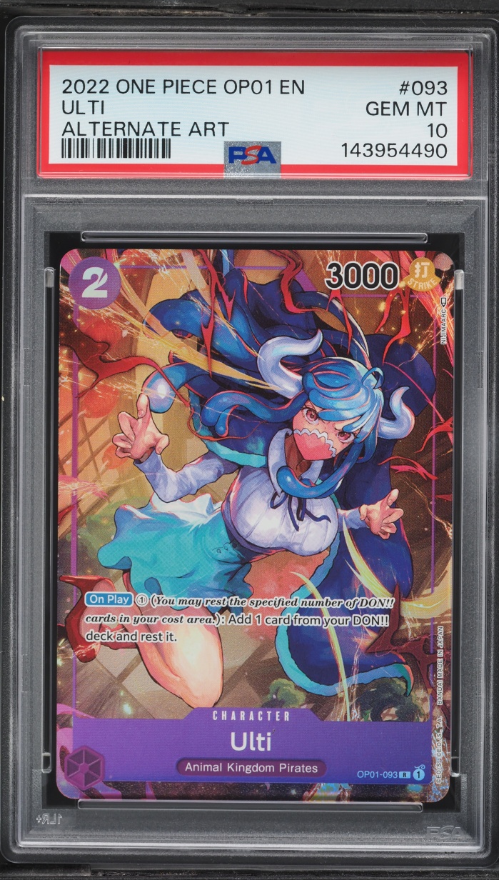 2022 One Piece Romance Dawn Alt Art Ulti #093 PSA 10 GEM MINT