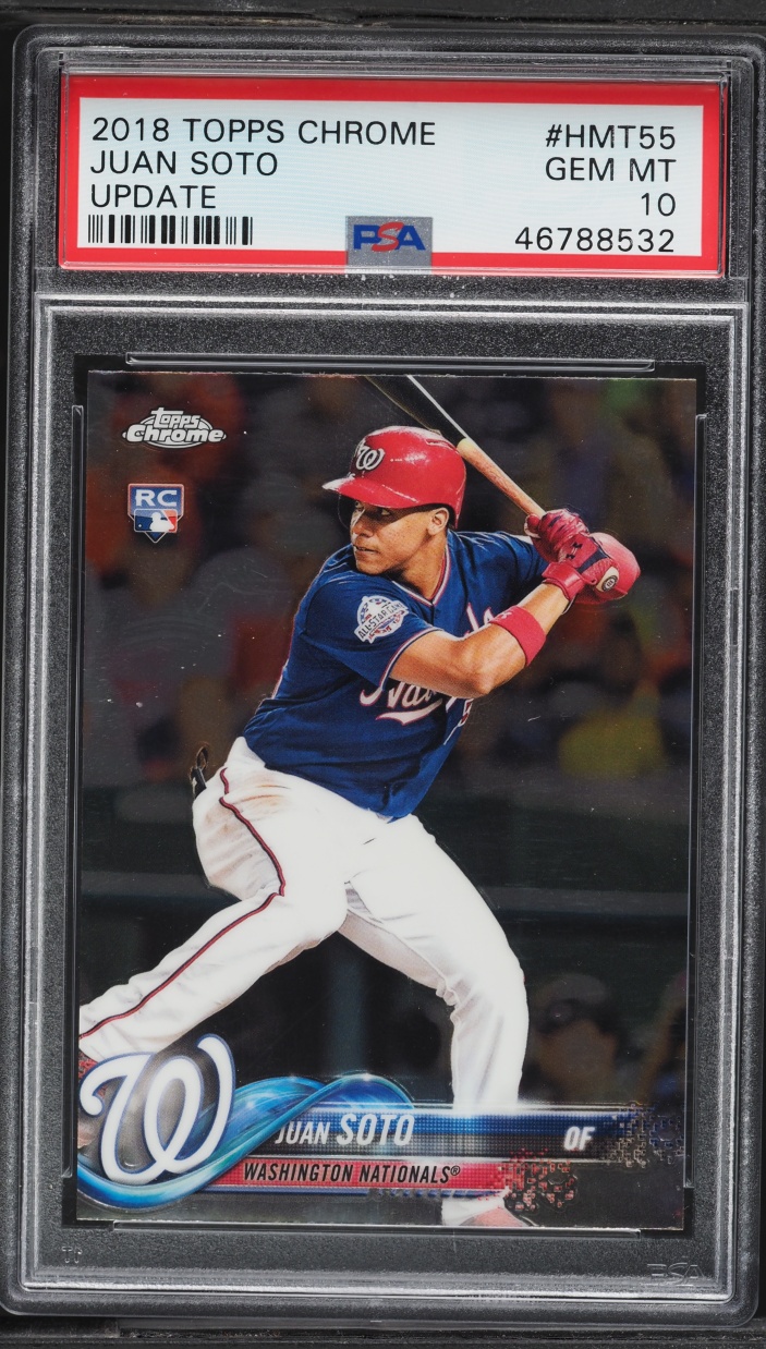 2018 Topps Chrome Update Juan Soto ROOKIE #HMT55 PSA 10 GEM MINT