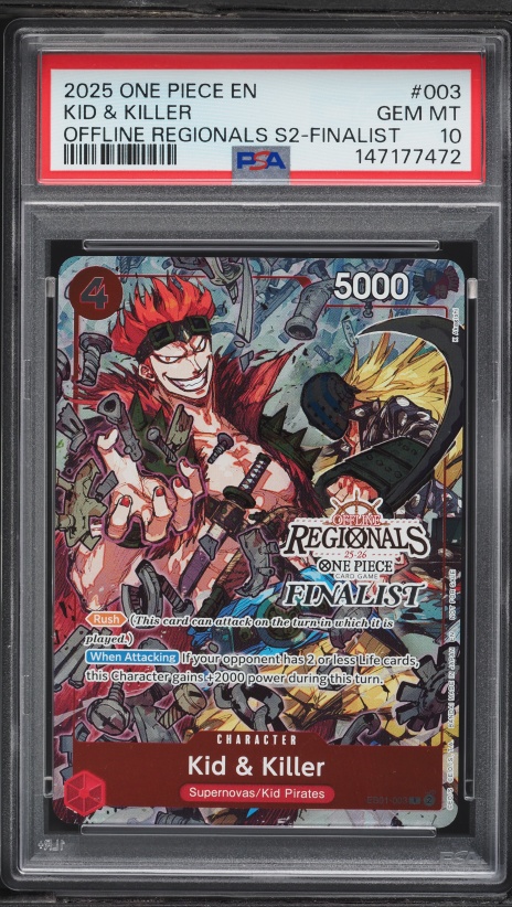 2024 One Piece Japanese Promos V Jump Kid & Killer #EB01-003 PSA