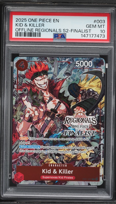 2024 One Piece Japanese Promos V Jump Kid & Killer #EB01-003 PSA