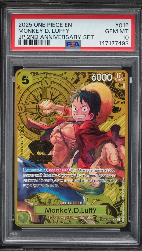 2025 One Piece 2nd Anniversary Set SR Monkey D. Luffy #ST13-015