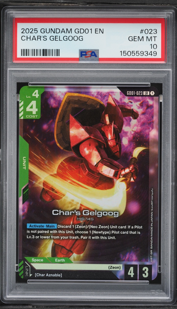 2025 Gundam Card Game Newtype Rising Char's Gelgoog LR #023 PSA 10 GEM MINT