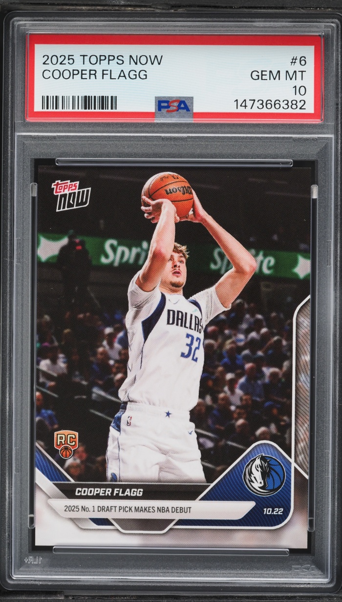 2025 Topps Now Cooper Flagg ROOKIE #6 PSA 10 GEM MINT