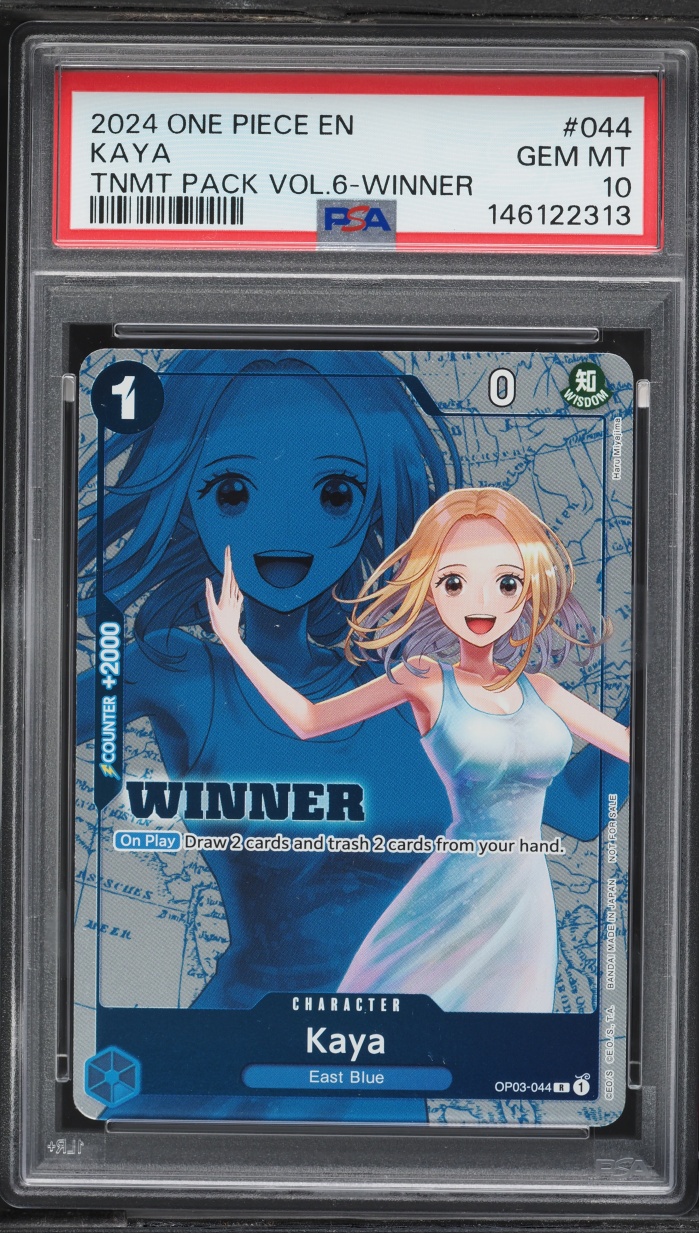2024 One Piece Tournament Pack Vol.6 Winner Kaya #044 PSA 10 GEM MINT