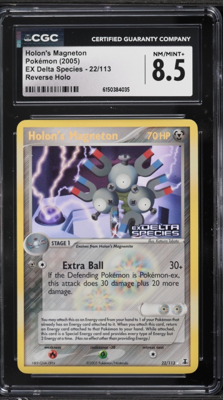 2005 Pokemon EX Delta Species Reverse Holo Holon's Magneton #22 CGC 8.5 NM-MT+
