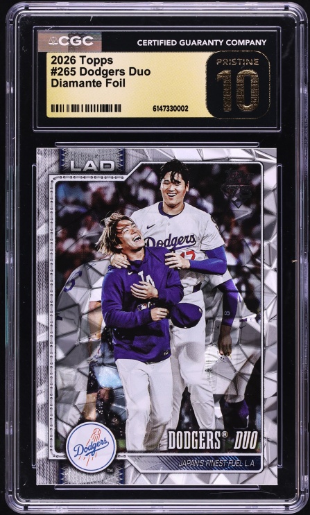 2026 Topps Diamante Foil Dodgers Duo Shohei Ohtani Yoshinobu Yamamoto #265 CGC 10 PRISTINE
