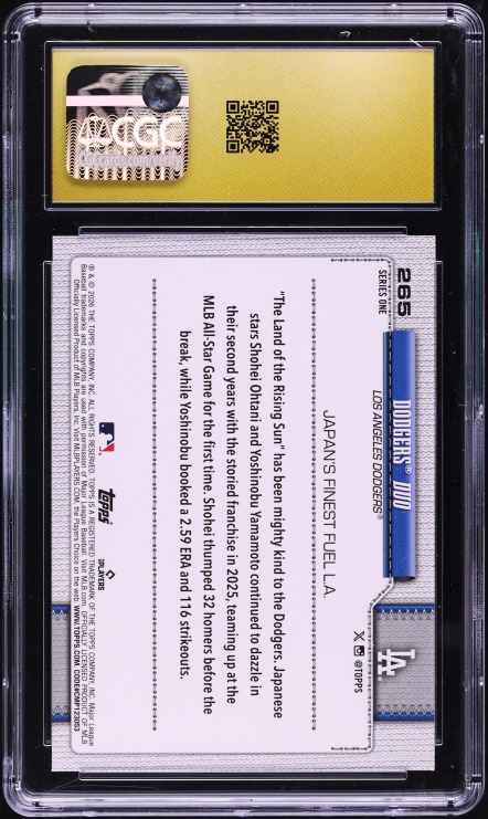 2026 Topps Diamante Foil Dodgers Duo Shohei Ohtani Yoshinobu Yamamoto #265 CGC 10 PRISTINE
