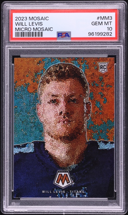 2023 Panini Mosaic Micro Mosaic Will Levis ROOKIE #MM-3 PSA 10 GEM MINT